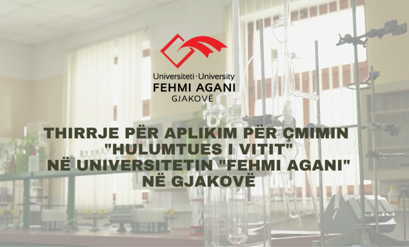 Thirrje për Aplikim për Çmimin "Hulumtues i Vitit" në Universitetin "Fehmi Agani" në Gjakovë